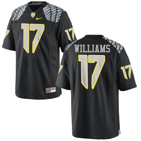 Men #17 Juwaan Williams Oregon Ducks College Football Jerseys-Black - Click Image to Close